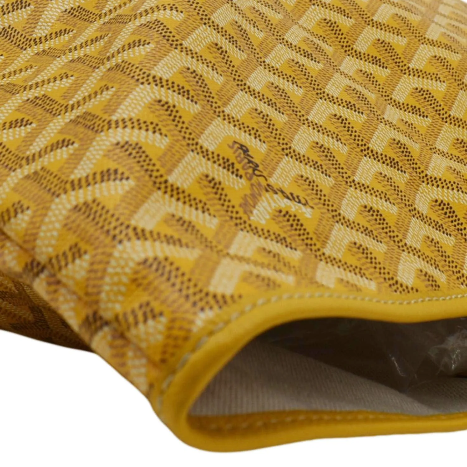 GOYARD Saint Louis PM Chevron Print Canvas Tote Bag Yellow