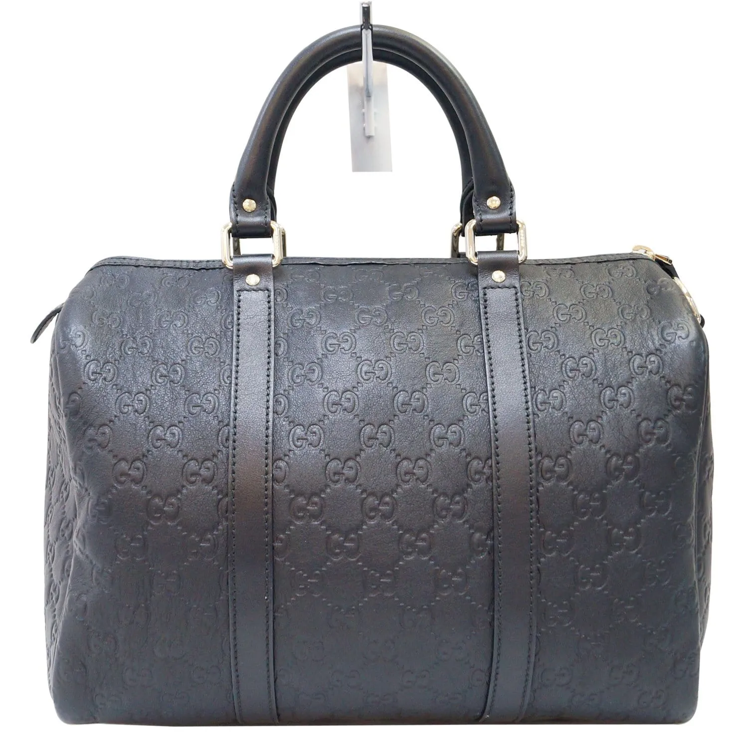 GUCCI 265697 GG Guccissima Leather Black Boston Bag