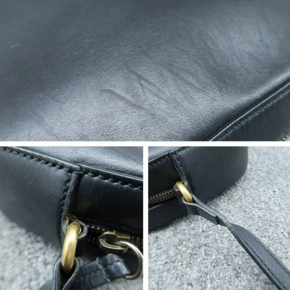 Gucci Bee Camera Black Leather Cross Body Bag