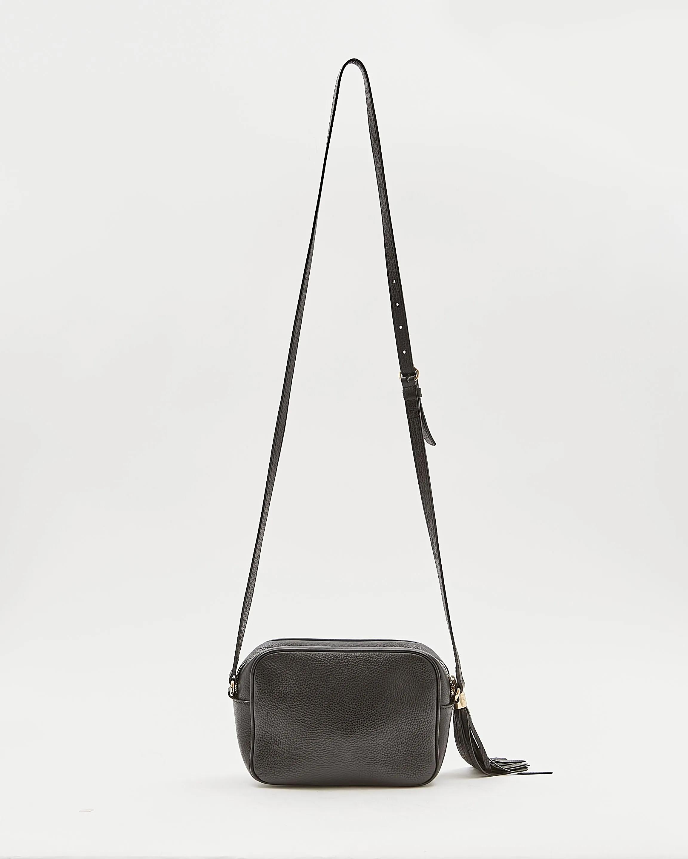 Gucci Black Pebbled Leather Disco Soho Crossbody Bag