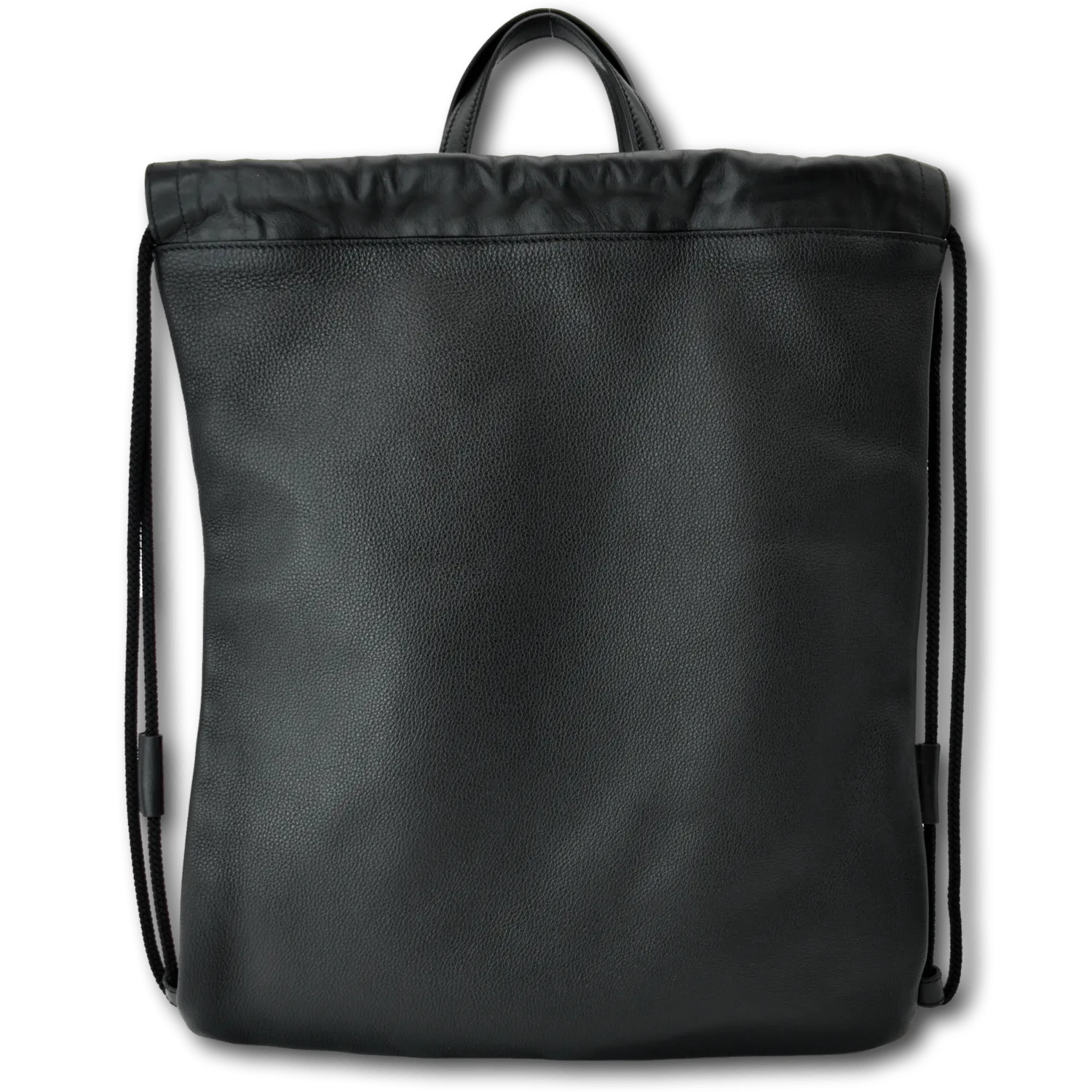 GUCCI Drawstring Print Leather Backpack Bag Black 494053