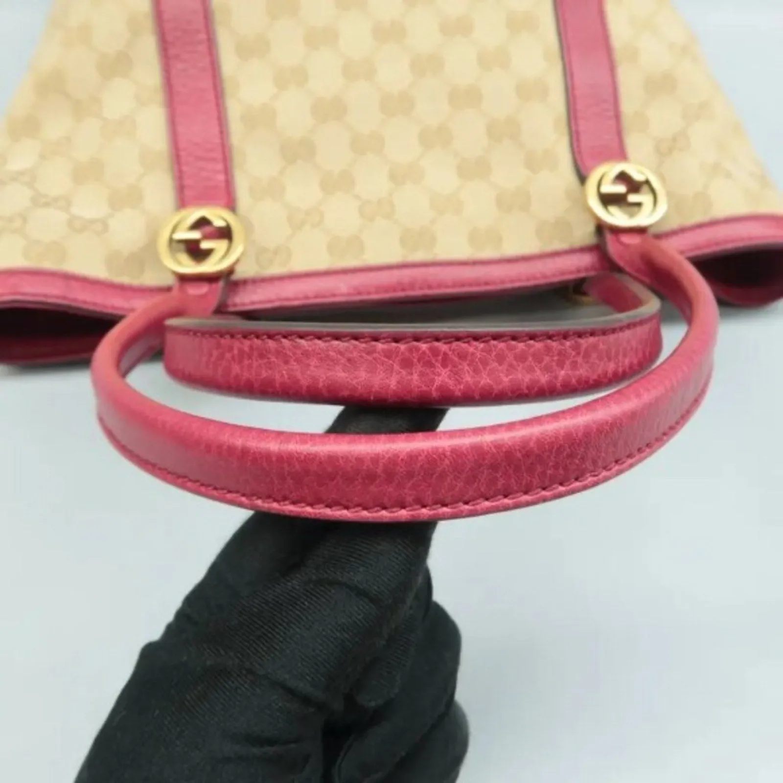 GUCCI GG Brown Cloth Tote
