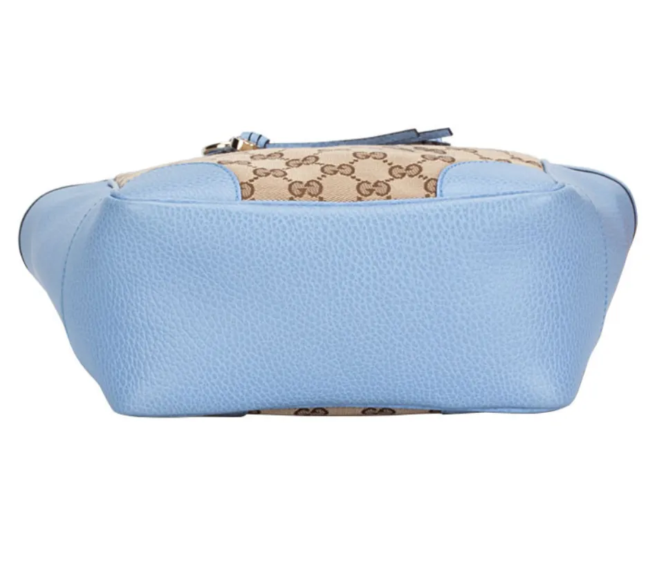 Gucci GG Canvas Small Bree Tote in Mineral Blue