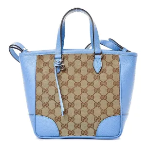 Gucci GG Canvas Small Bree Tote in Mineral Blue