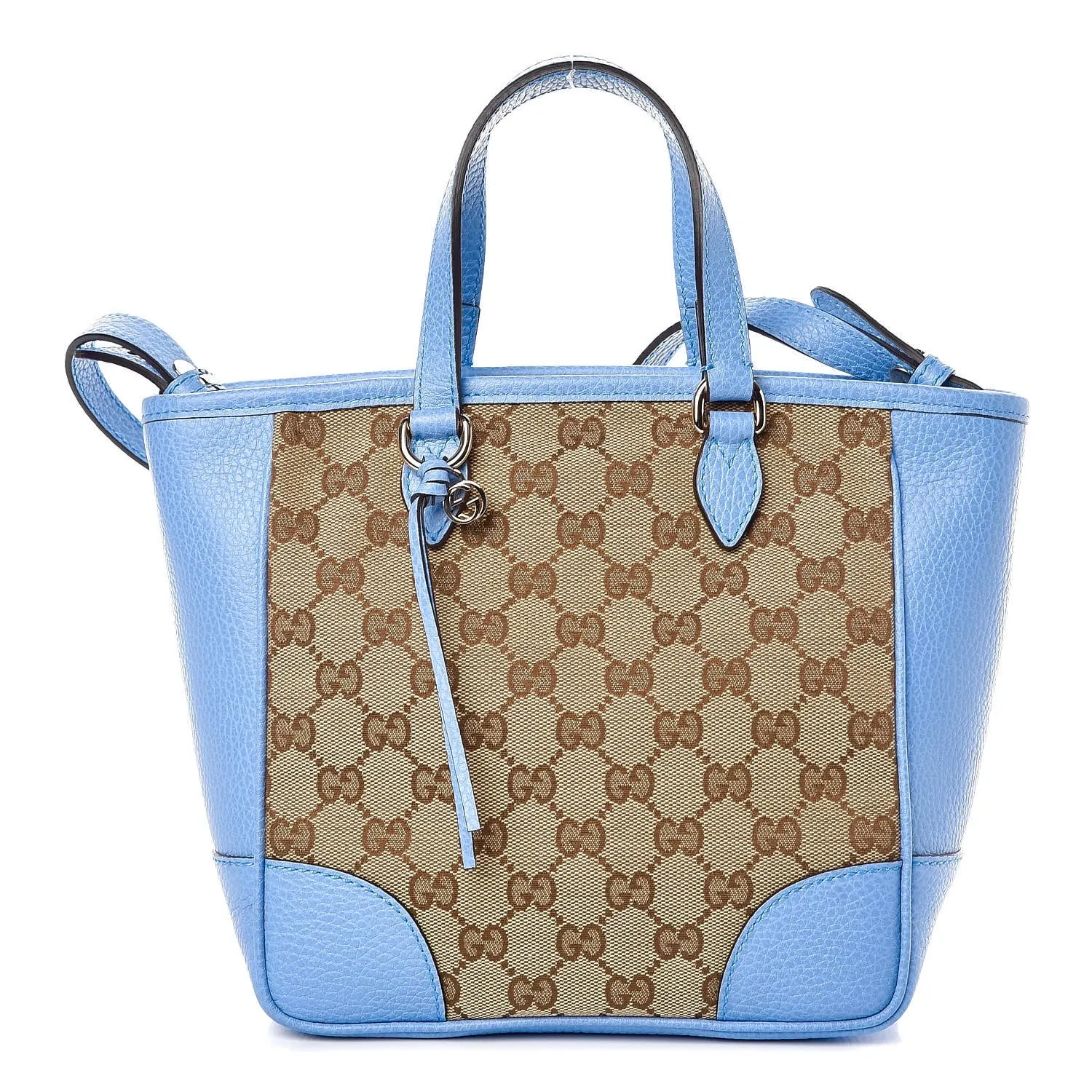Gucci GG Canvas Small Bree Tote in Mineral Blue