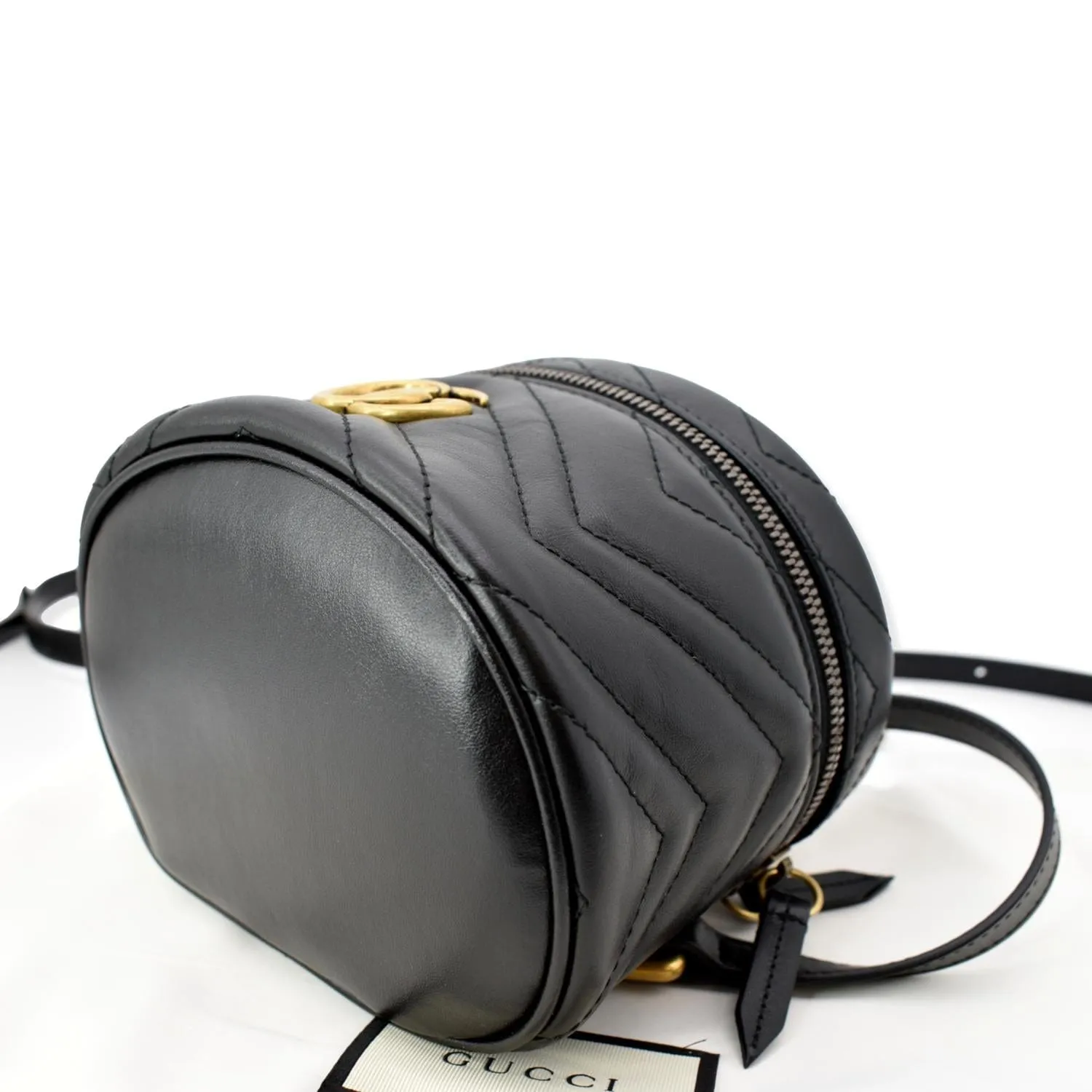 GUCCI GG Marmont Mini Leather Backpack Bag Black 598594
