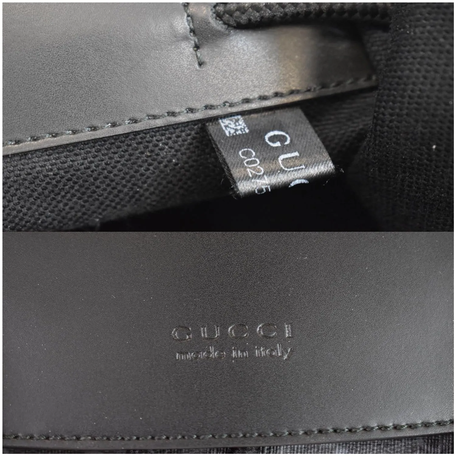 GUCCI GG Supreme Microfiber Backpack Bag 495563 Black