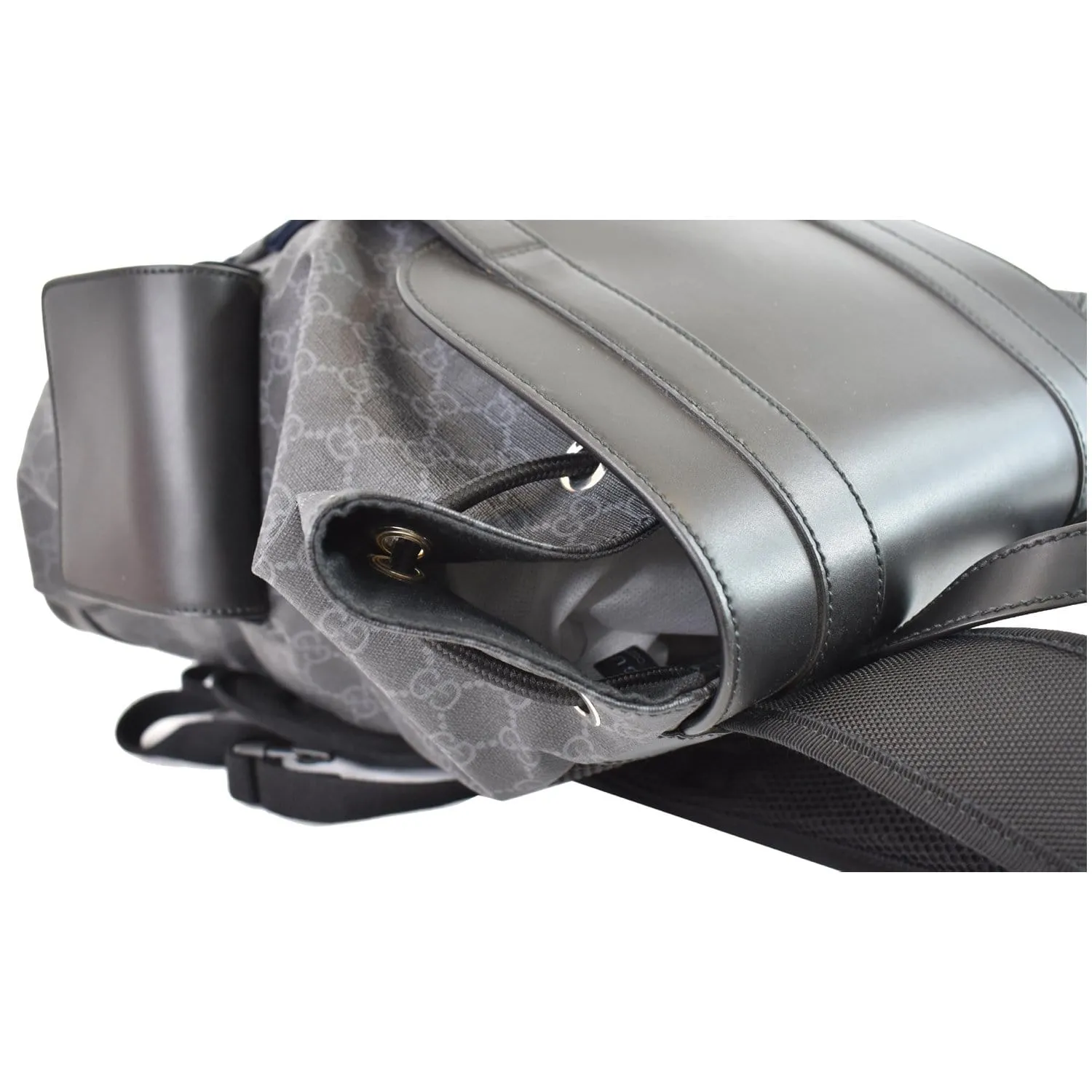GUCCI GG Supreme Microfiber Backpack Bag 495563 Black