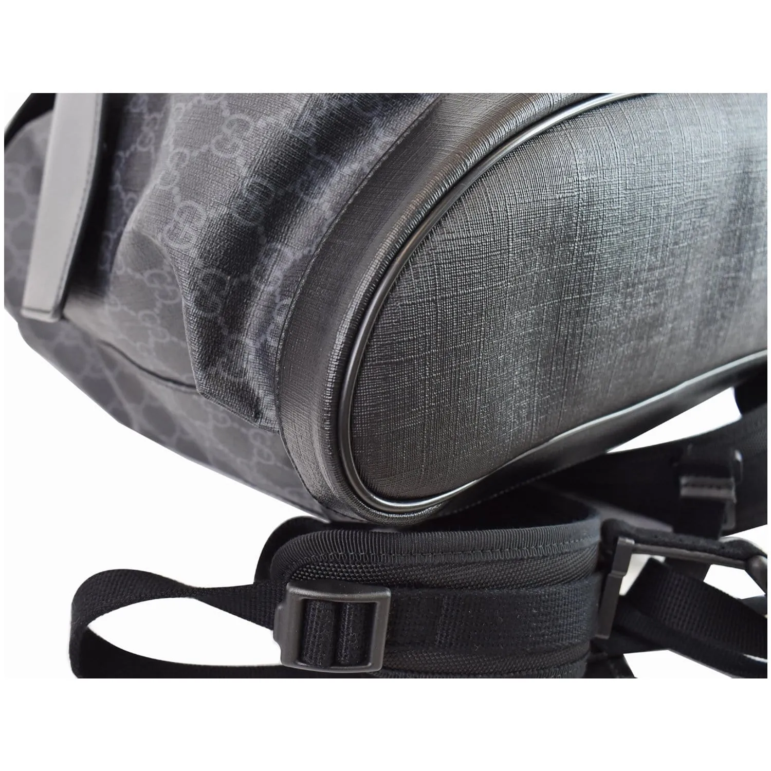 GUCCI GG Supreme Microfiber Backpack Bag 495563 Black