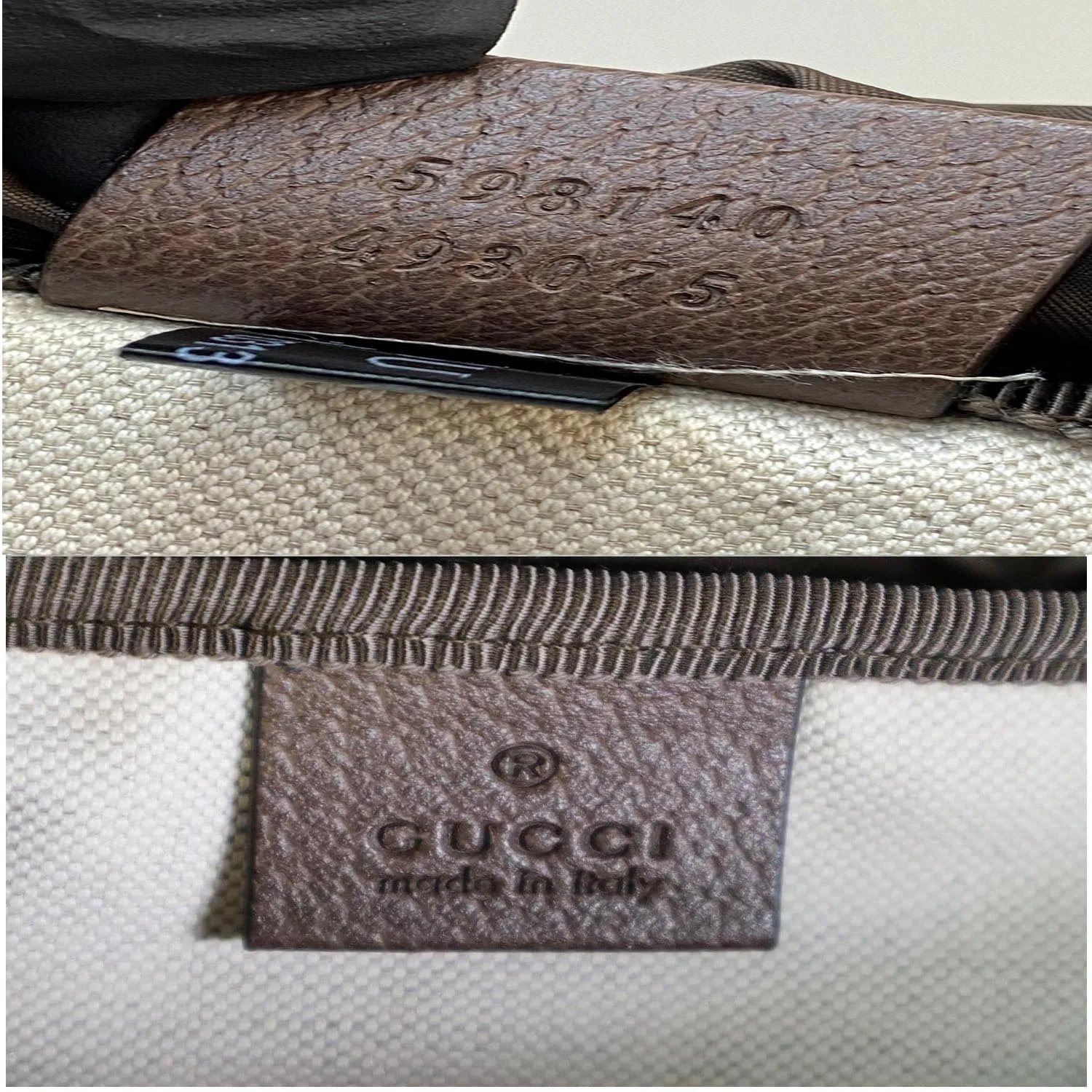 GUCCI Ophidia GG Medium Supreme Canvas Backpack Beige/Ebony 598140