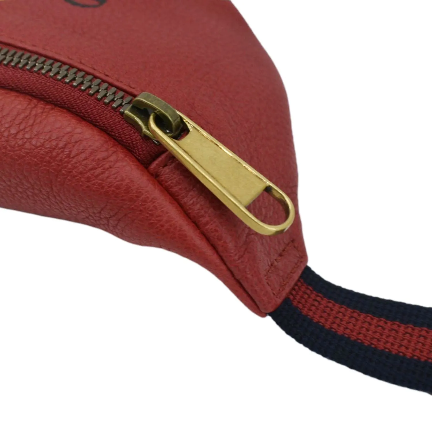 GUCCI Print Small Leather Belt Waist Bum Bag Red 527792