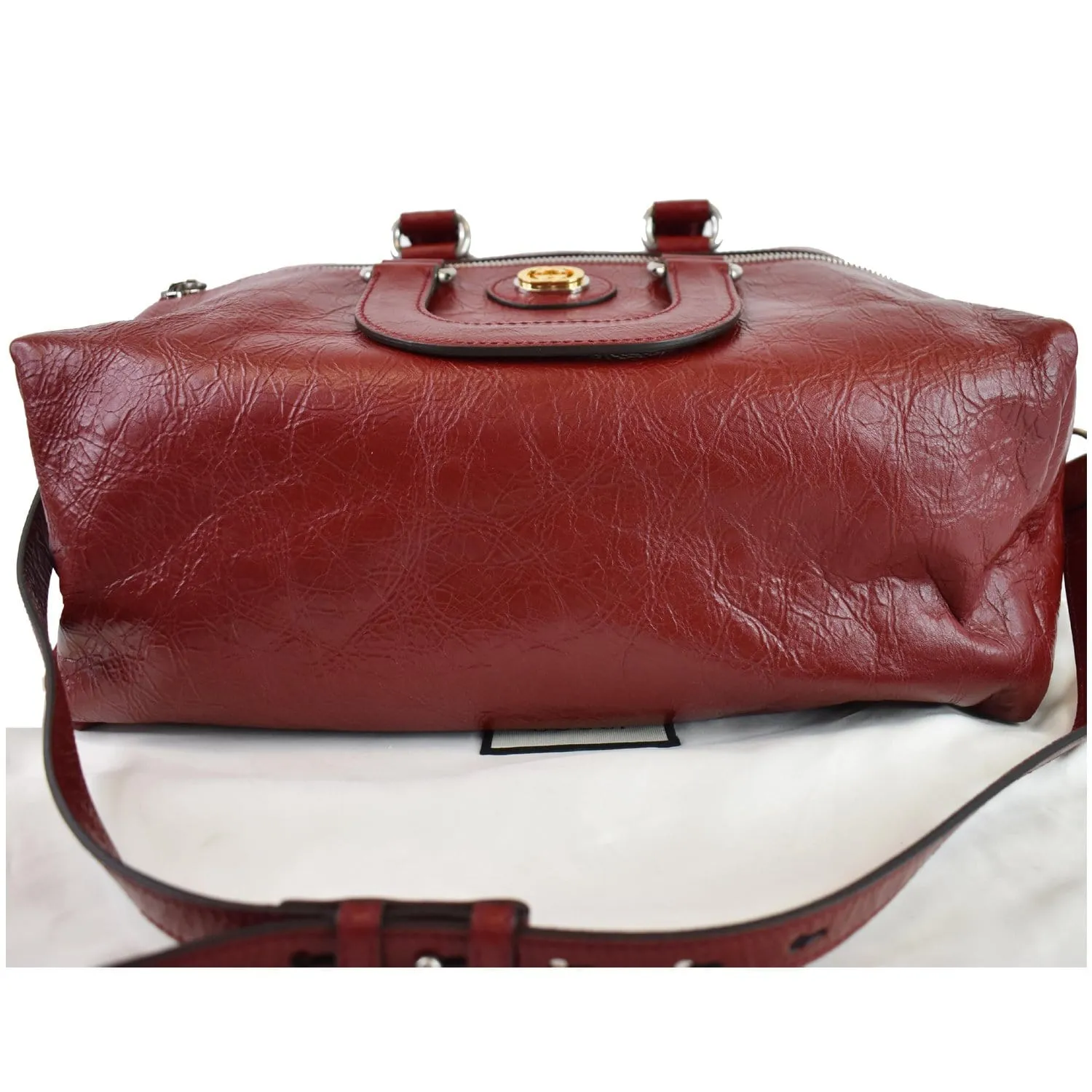 GUCCI Soft Backpack Calfskin Leather Duffle Bag Red 587866 - 20% OFF