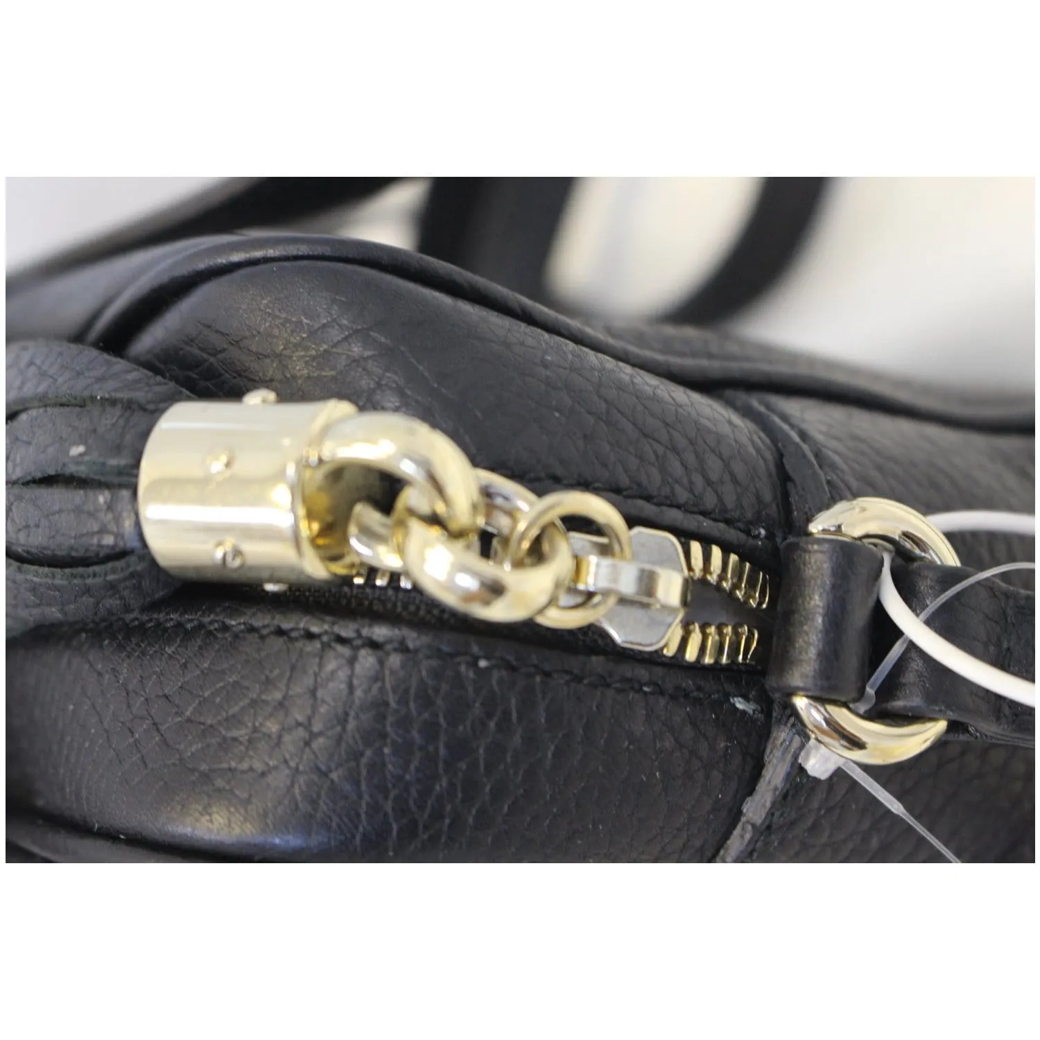 GUCCI Soho Disco Black Leather Crossbody Bag 308364