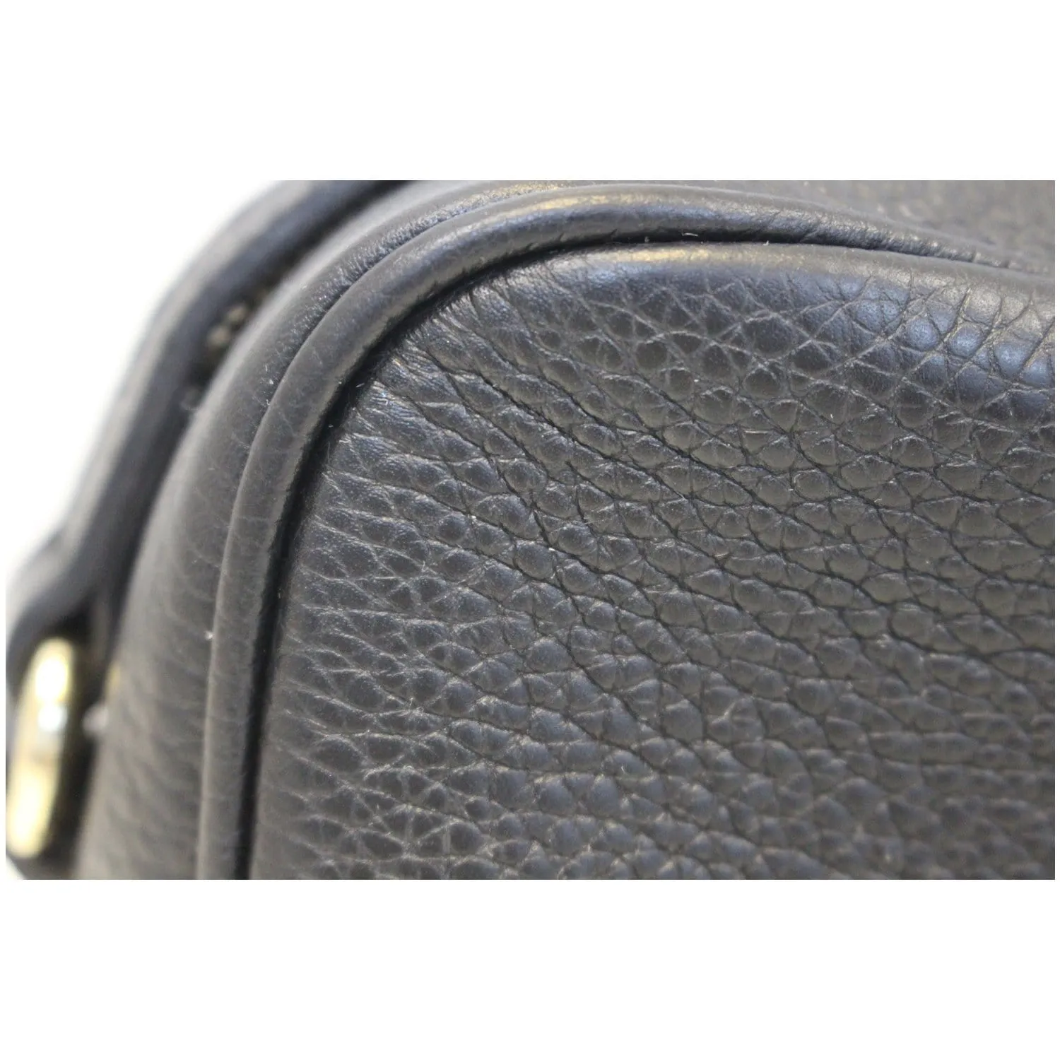 GUCCI Soho Disco Black Leather Crossbody Bag 308364