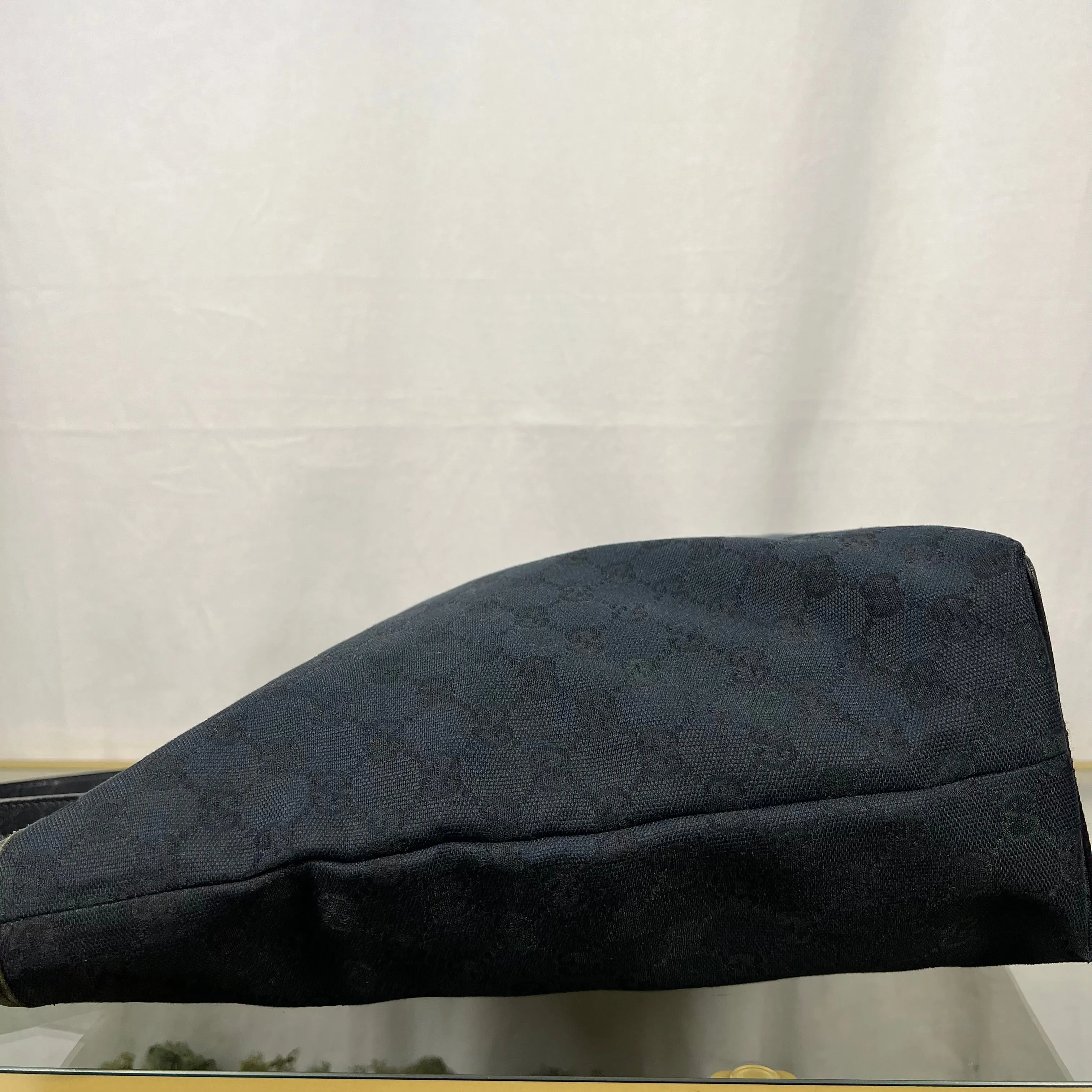 GUCCI Vintage GG Supreme Web Canvas Black Tote