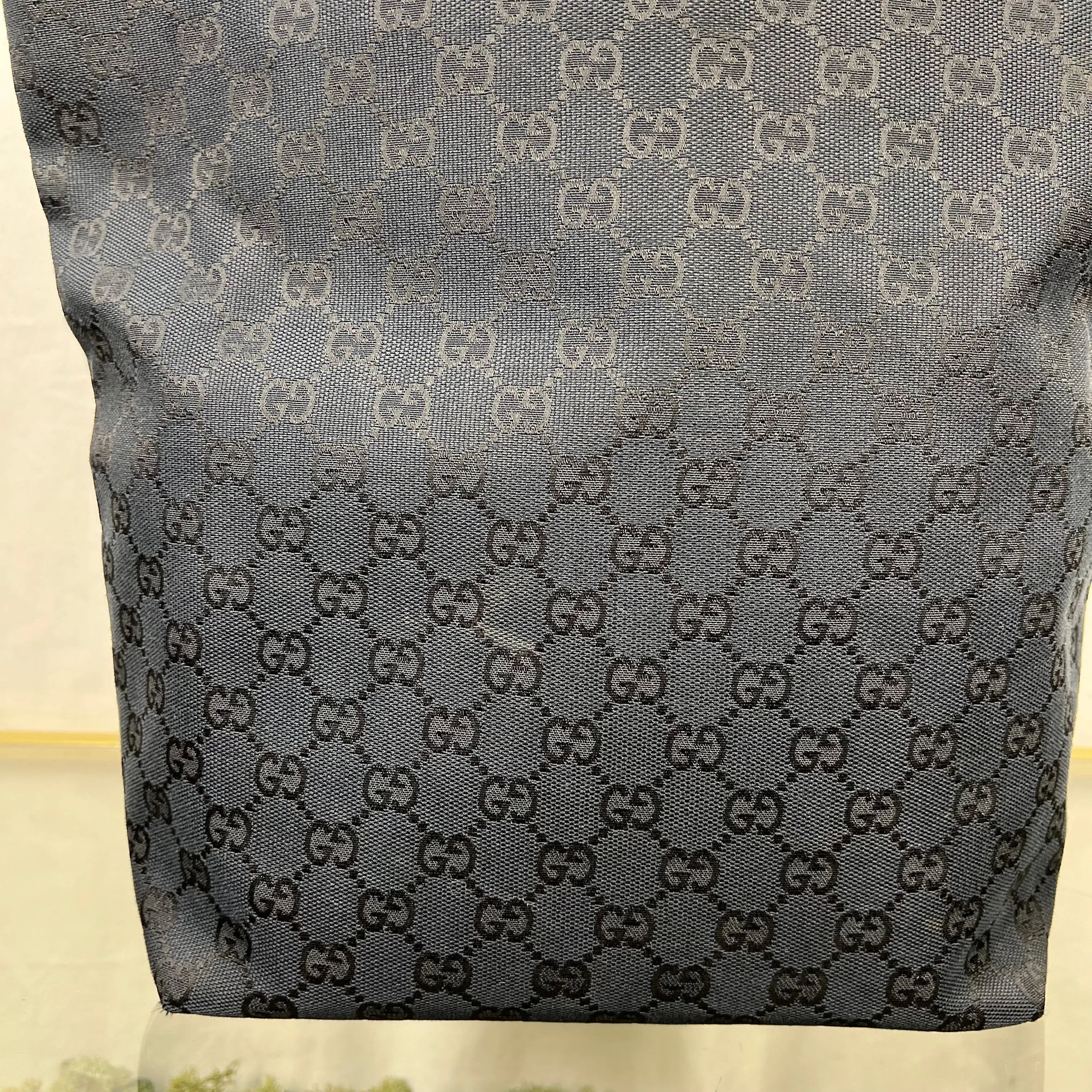 GUCCI Vintage GG Supreme Web Canvas Black Tote