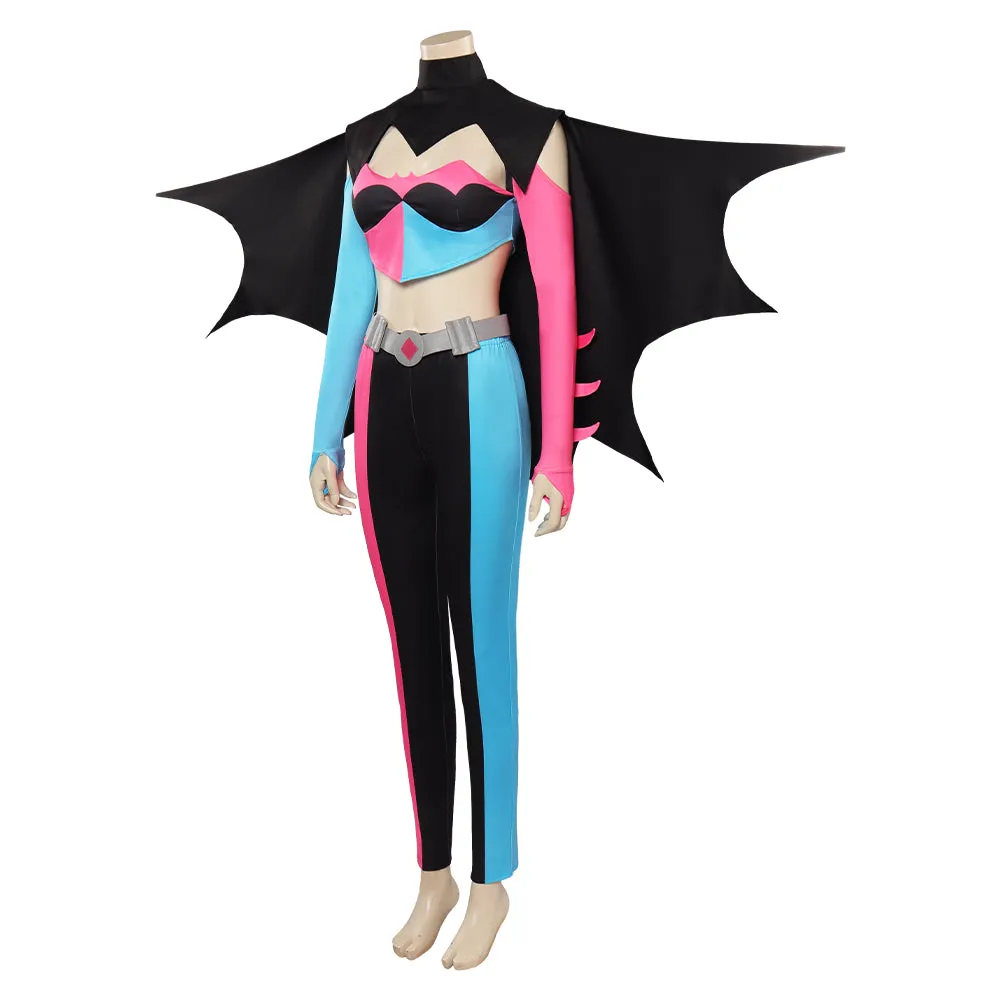 Harley Quinn Harleen Quinzel Cosplay Costume Black Outfits Halloween Carnival Suit