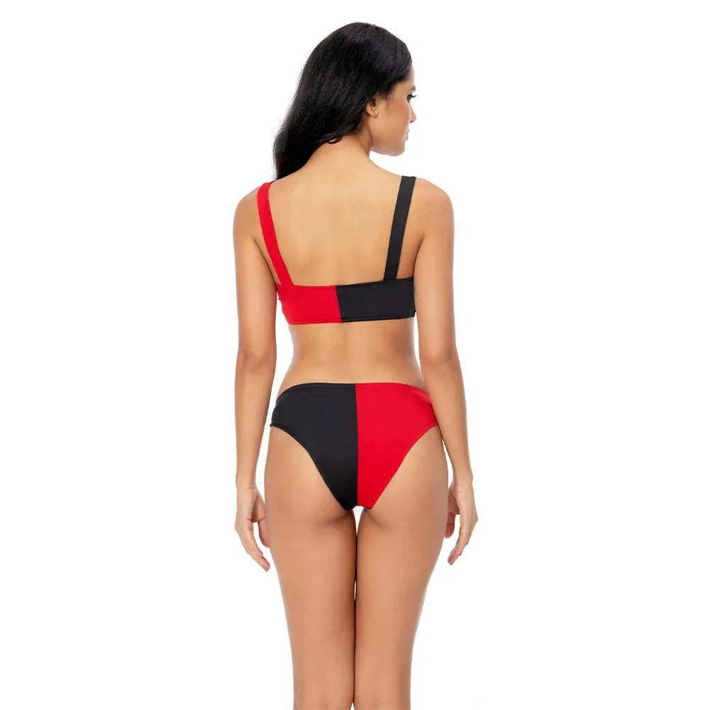 Harley Quinn/Harleen Quinzel Swimsuit Cosplay Costume Two-Piece Swimwear Outfits Halloween Carnival Suit