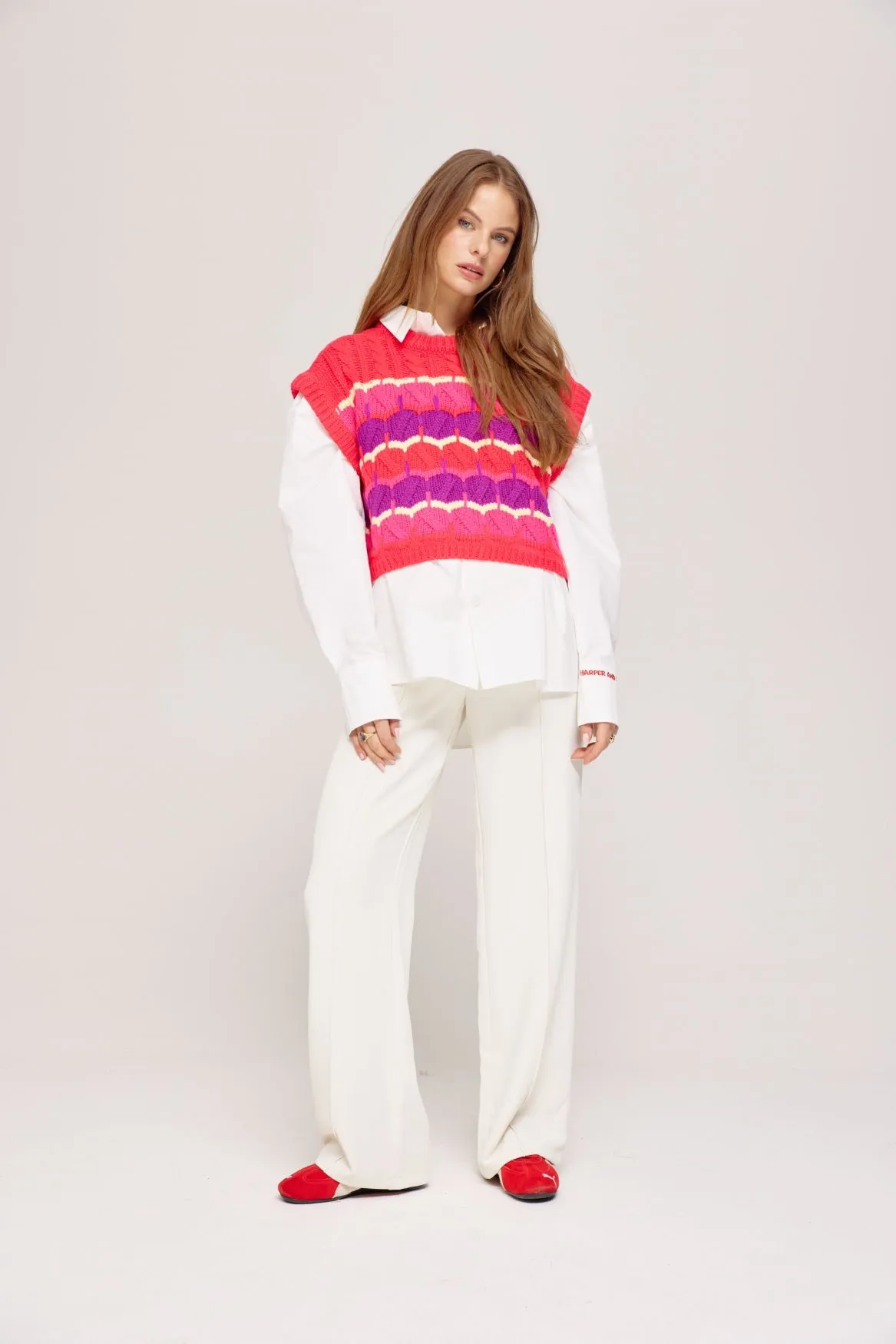 Harper & Yve Nonna spencer multi spicy red