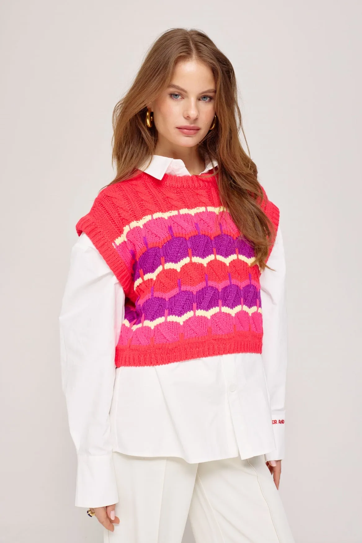 Harper & Yve Nonna spencer multi spicy red