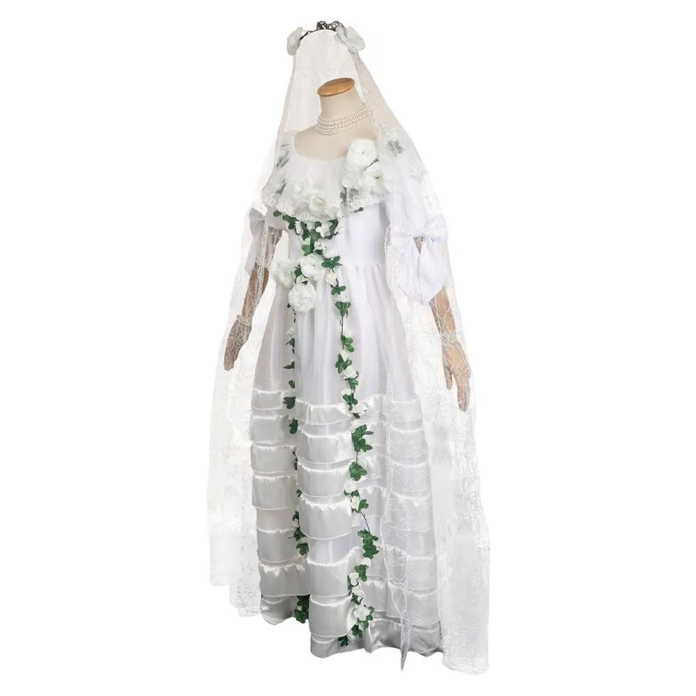 Haunted Mansion Constance Hatchaway Wedding Dress Cosplay Costume Outfits Halloween Carnival Suit