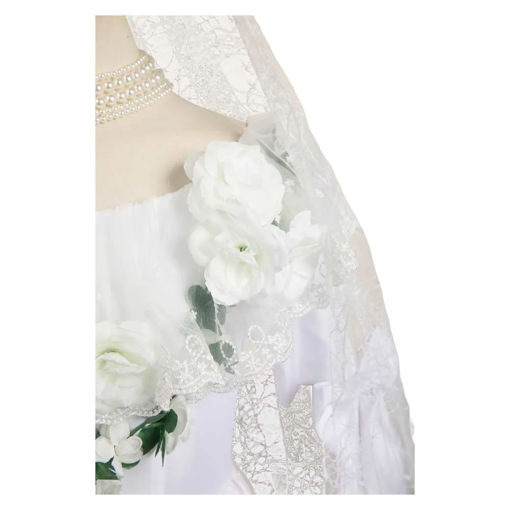 Haunted Mansion Constance Hatchaway Wedding Dress Cosplay Costume Outfits Halloween Carnival Suit