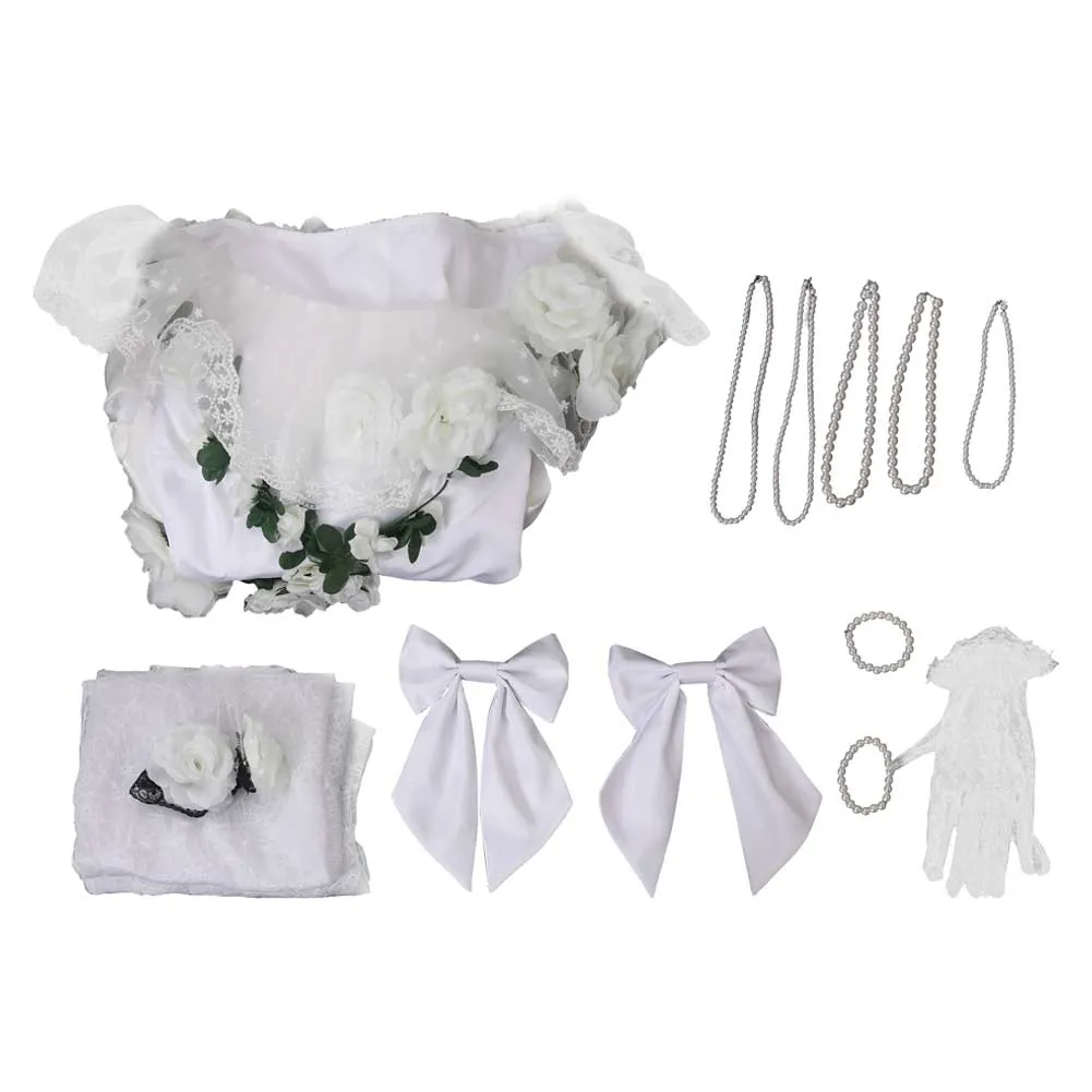 Haunted Mansion Constance Hatchaway Wedding Dress Cosplay Costume Outfits Halloween Carnival Suit
