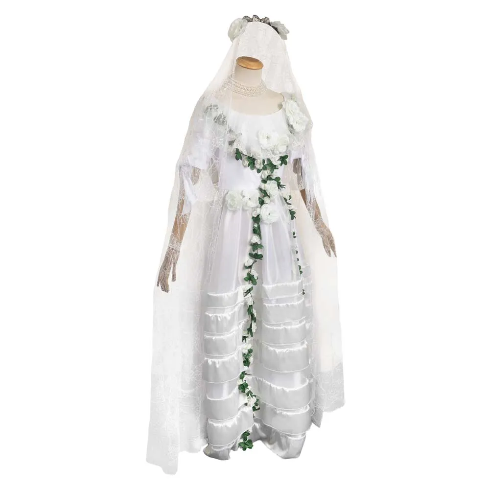 Haunted Mansion Constance Hatchaway Wedding Dress Cosplay Costume Outfits Halloween Carnival Suit
