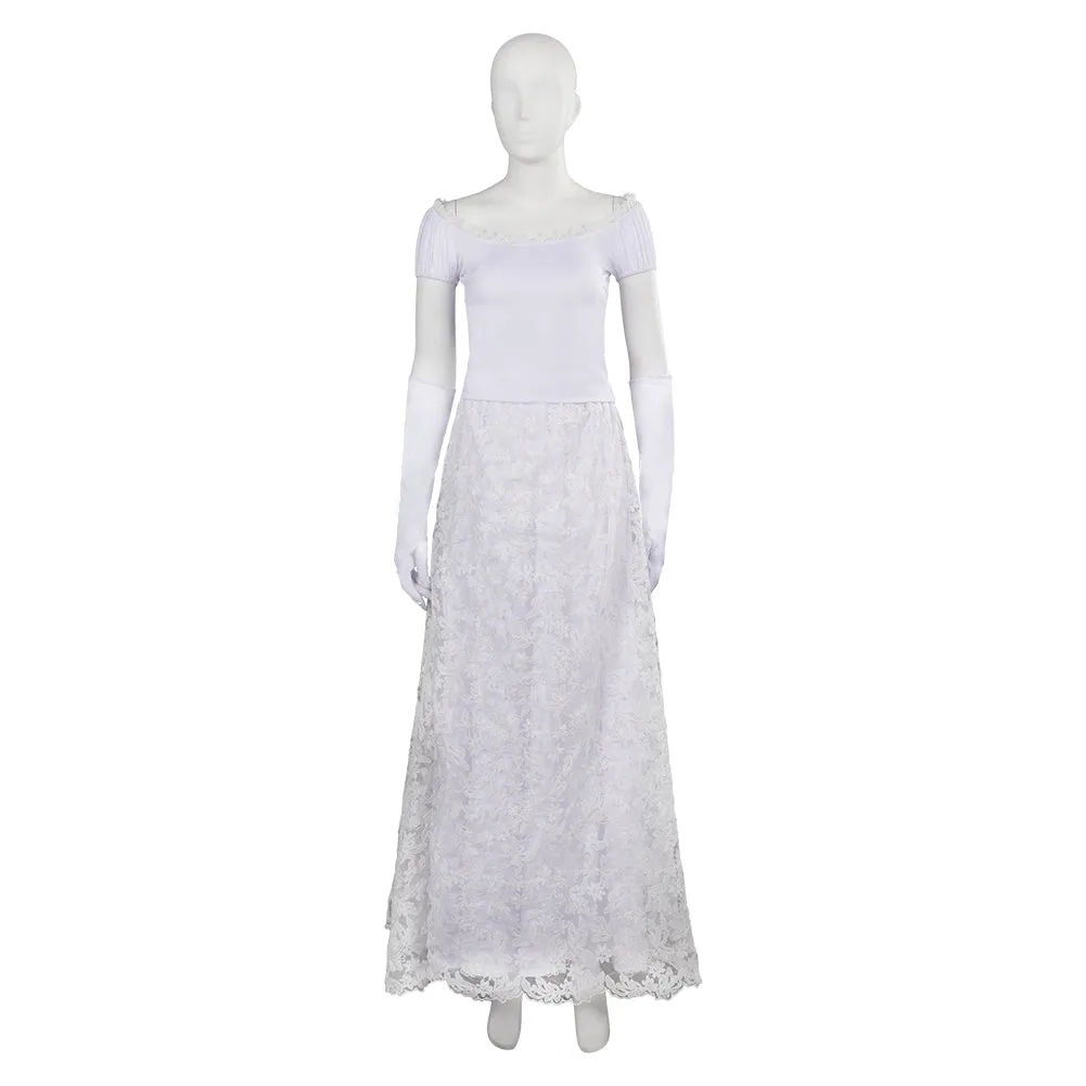 Haunted Mansion Ghost Bride Cosplay Costume Full Outfits Halloween Carnival Suit