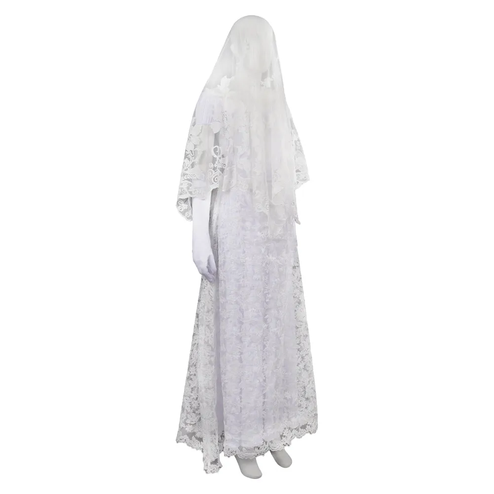 Haunted Mansion Ghost Bride Cosplay Costume Full Outfits Halloween Carnival Suit