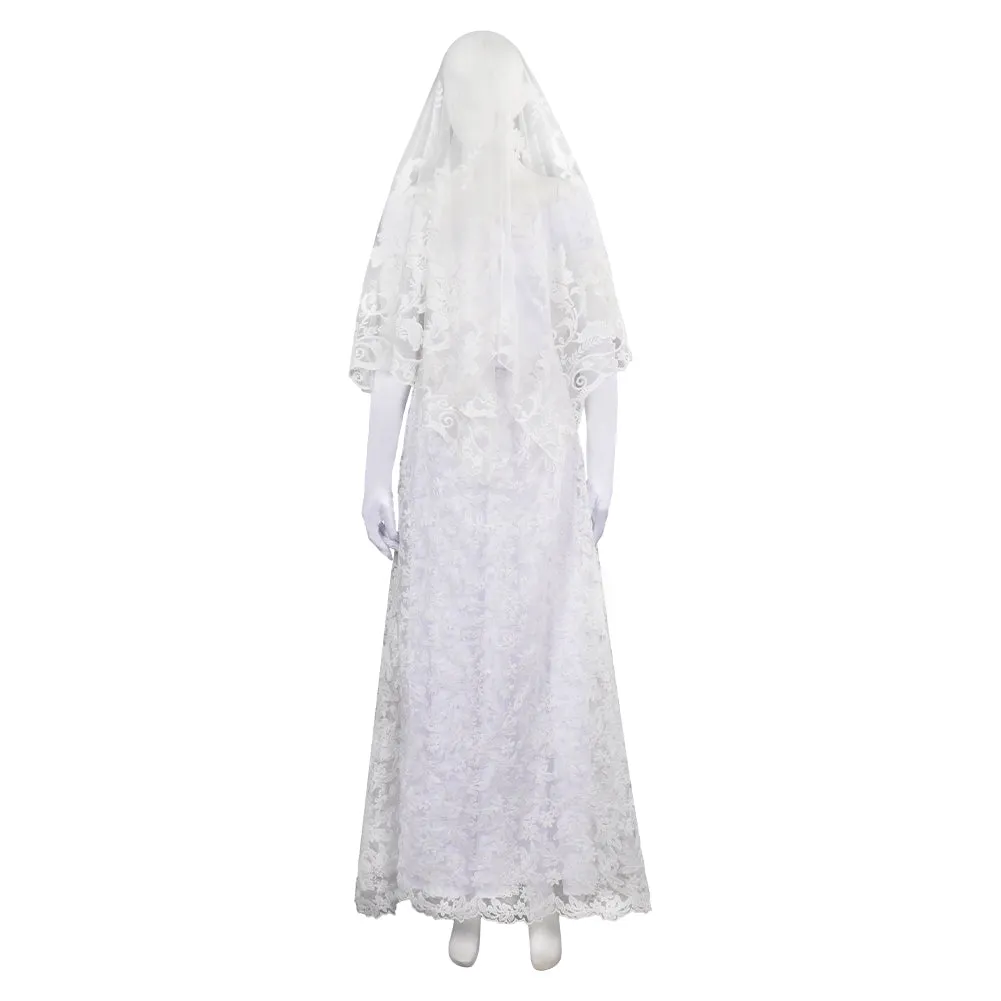 Haunted Mansion Ghost Bride Cosplay Costume Full Outfits Halloween Carnival Suit