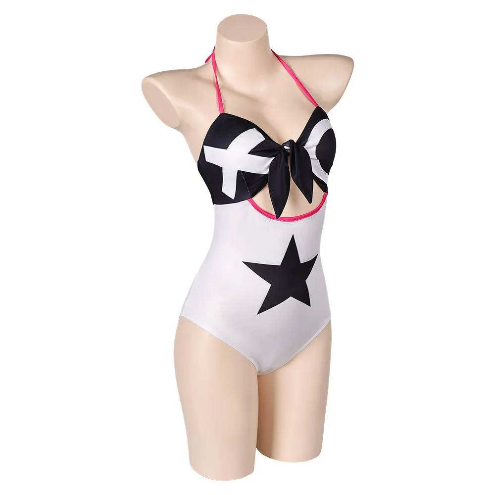 Hazbin Hotel Verosika Mayday Original Sexy One Piece White Swimsuit Swimwear Cosplay Carnival Costumes