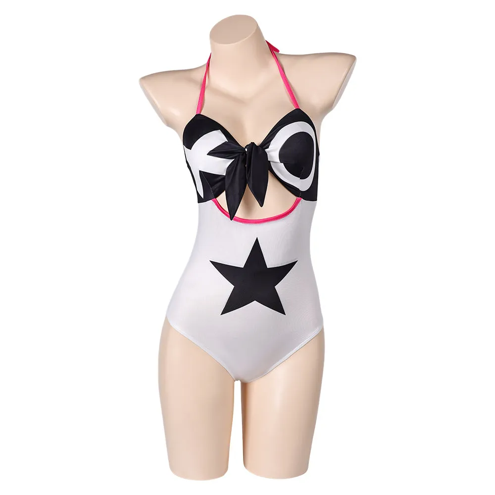 Hazbin Hotel Verosika Mayday Original Sexy One Piece White Swimsuit Swimwear Cosplay Carnival Costumes