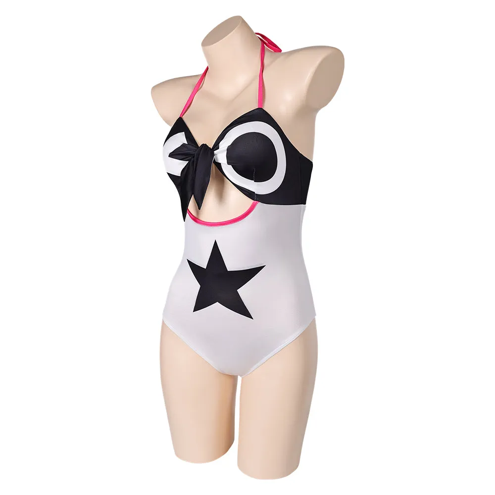 Hazbin Hotel Verosika Mayday Original Sexy One Piece White Swimsuit Swimwear Cosplay Carnival Costumes