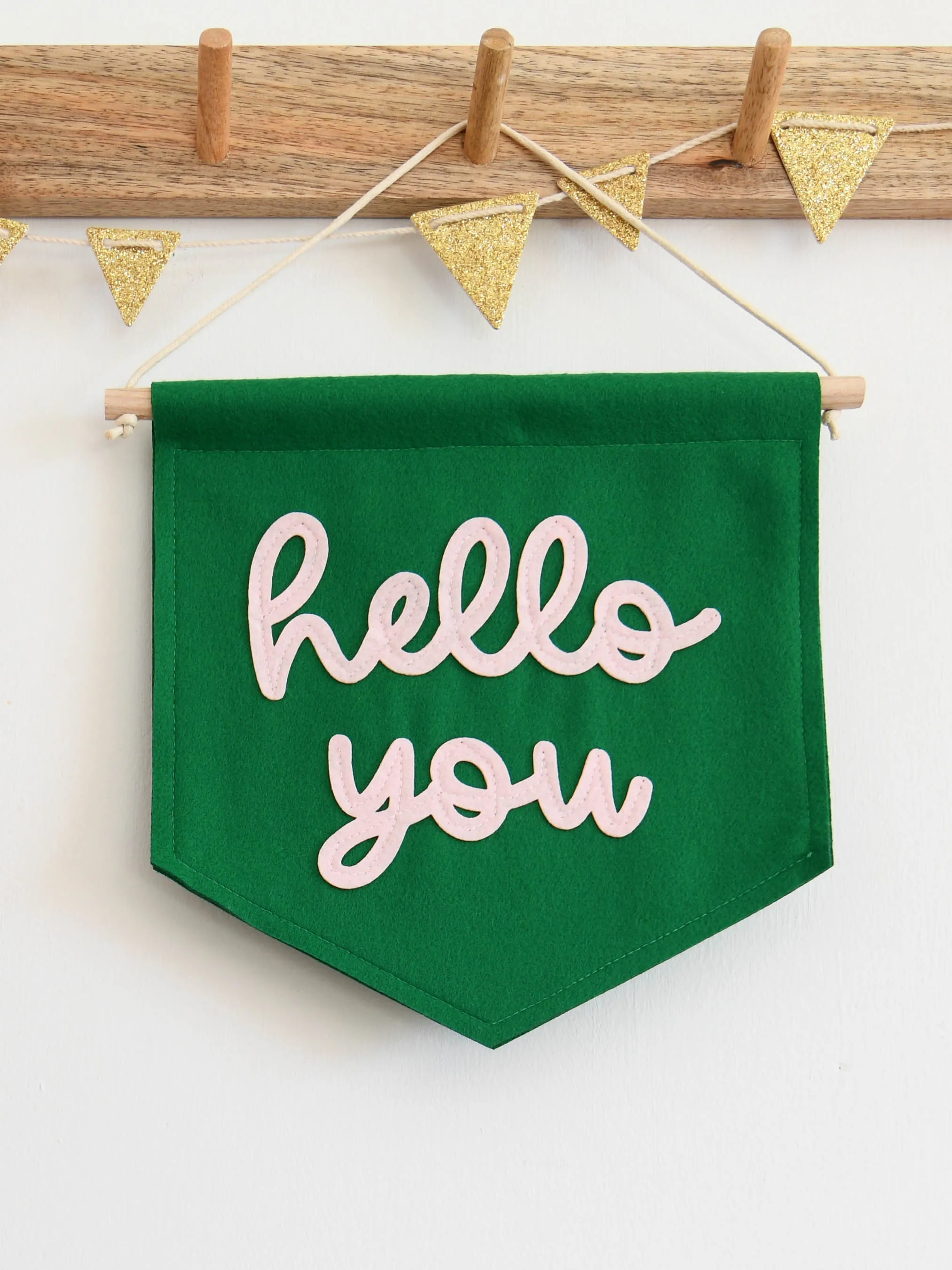 Hello You Mini Felt Banner