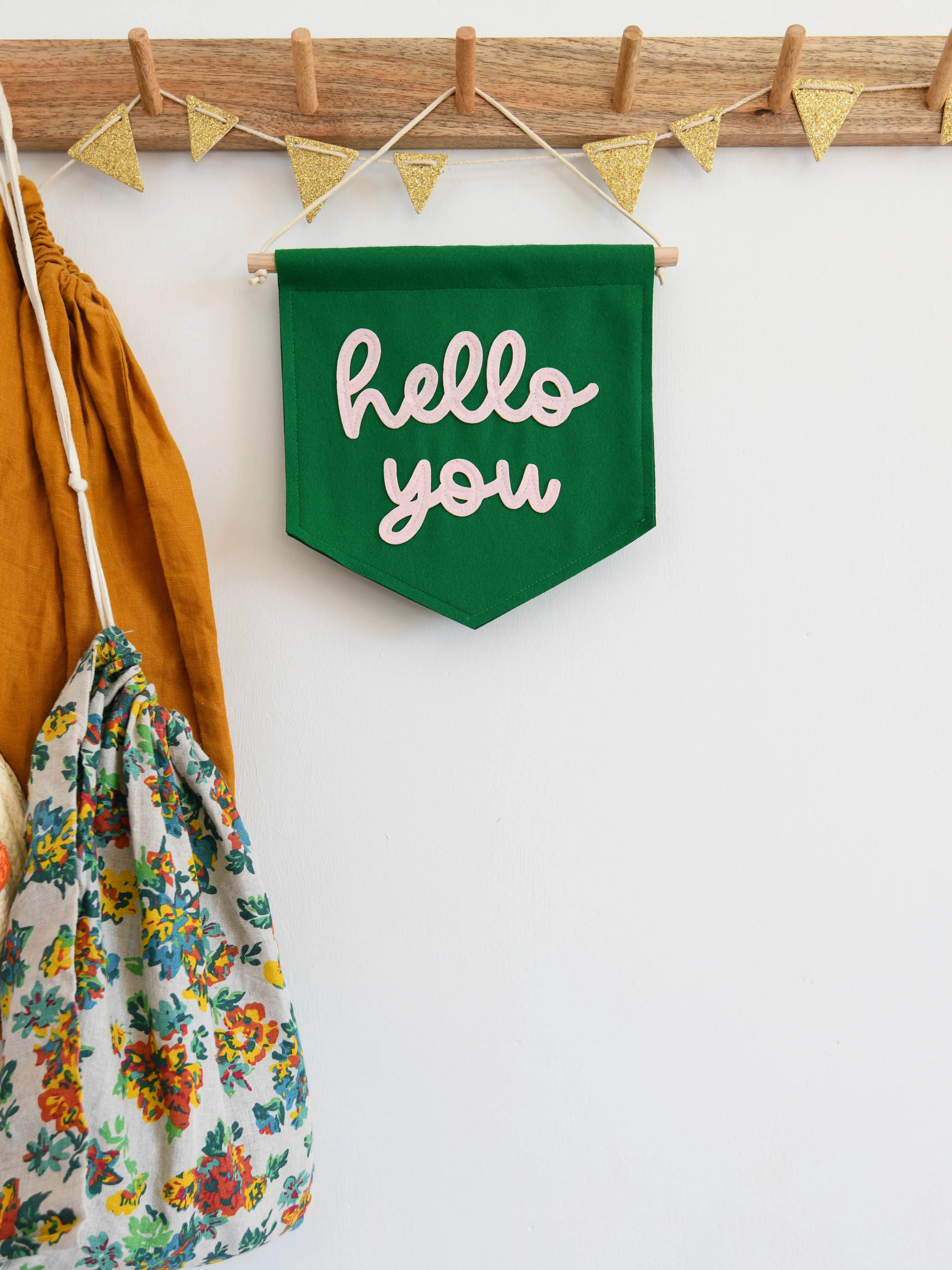 Hello You Mini Felt Banner