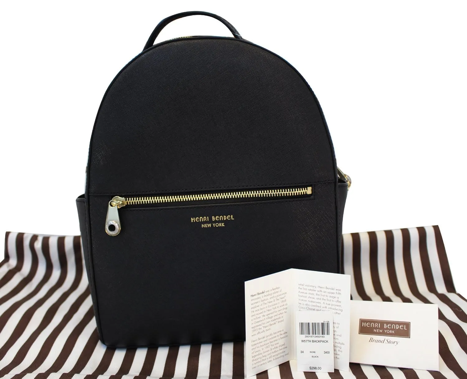 HENRI BENDEL WEST 57TH Saffiano Black leather Backpack