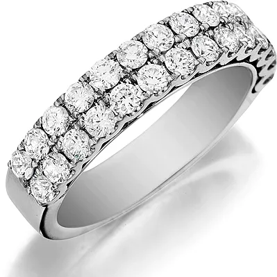 Henri Daussi Double Row Diamond Band