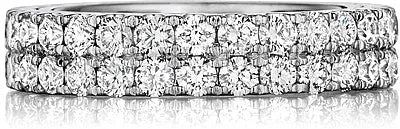 Henri Daussi Double Row Diamond Band