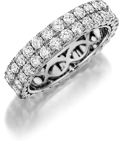 Henri Daussi Double Row Diamond Band