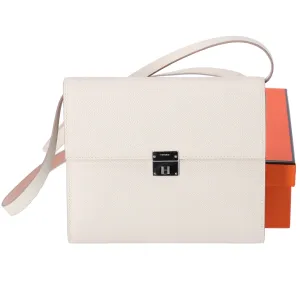 HERMES Clic 16 Wallet Crossbody Cream Craie Veau Epsom
