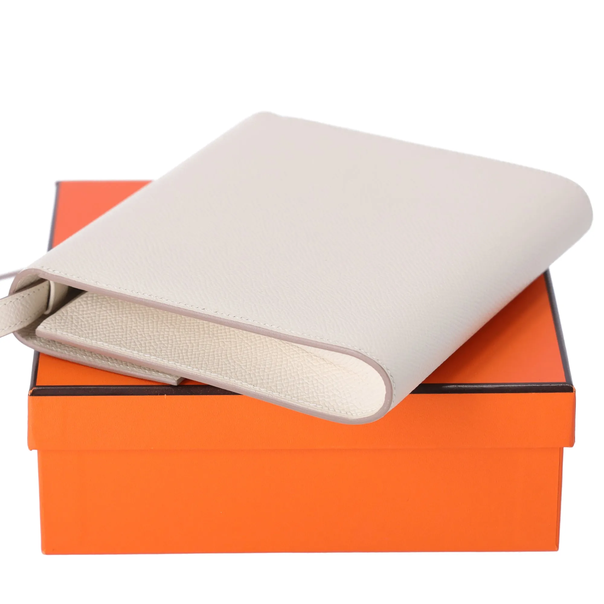 HERMES Clic 16 Wallet Crossbody Cream Craie Veau Epsom