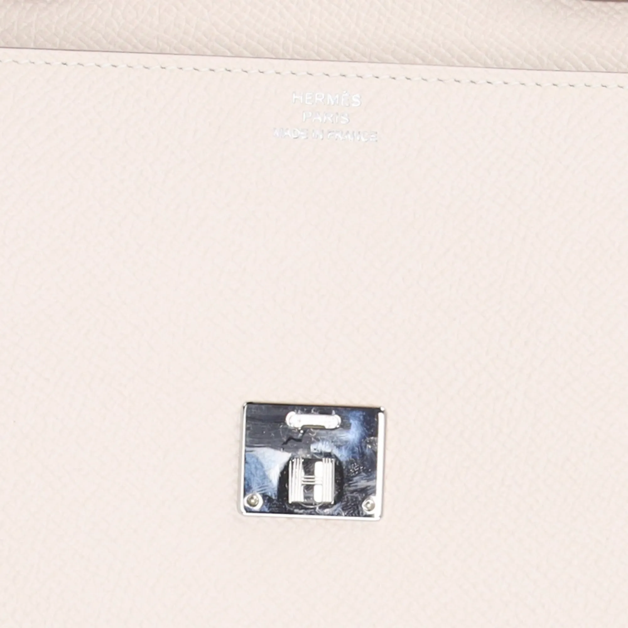 HERMES Clic 16 Wallet Crossbody Cream Craie Veau Epsom
