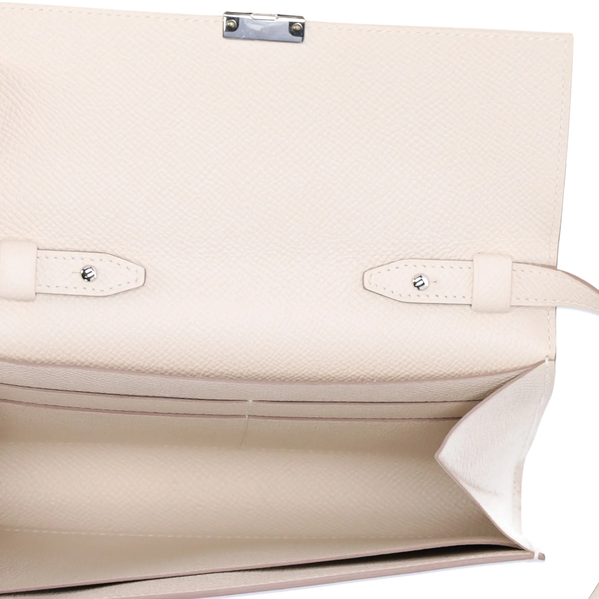 HERMES Clic 16 Wallet Crossbody Cream Craie Veau Epsom