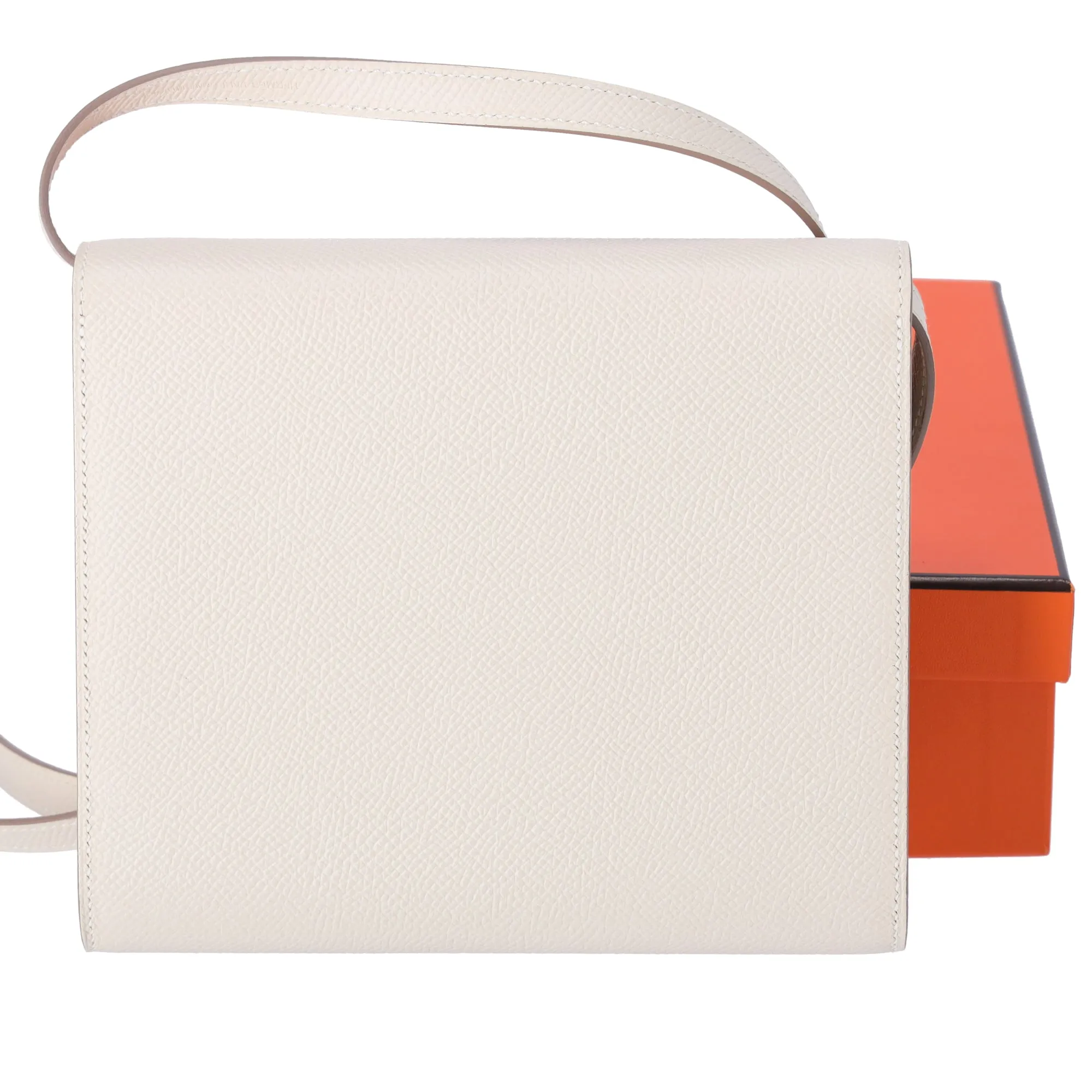 HERMES Clic 16 Wallet Crossbody Cream Craie Veau Epsom