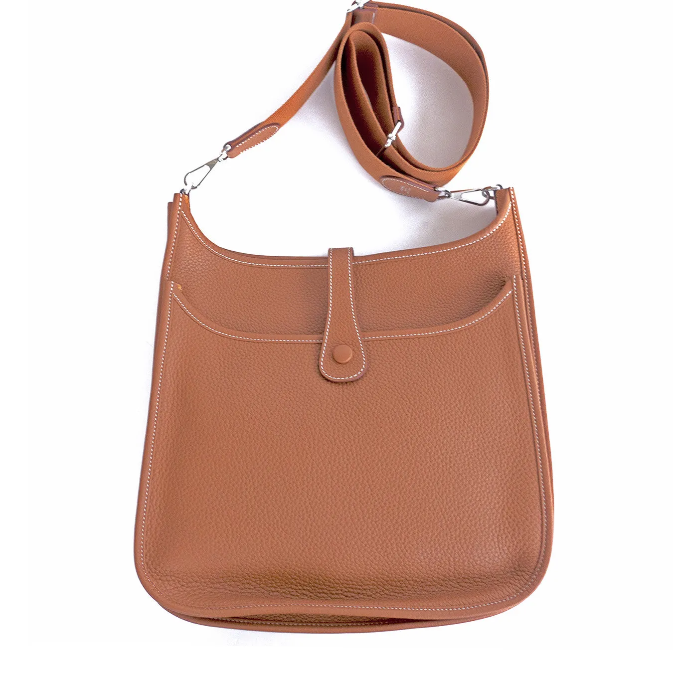 Hermes Gold Evelyne GM Crossbody Messenger Bag Celeb Fave