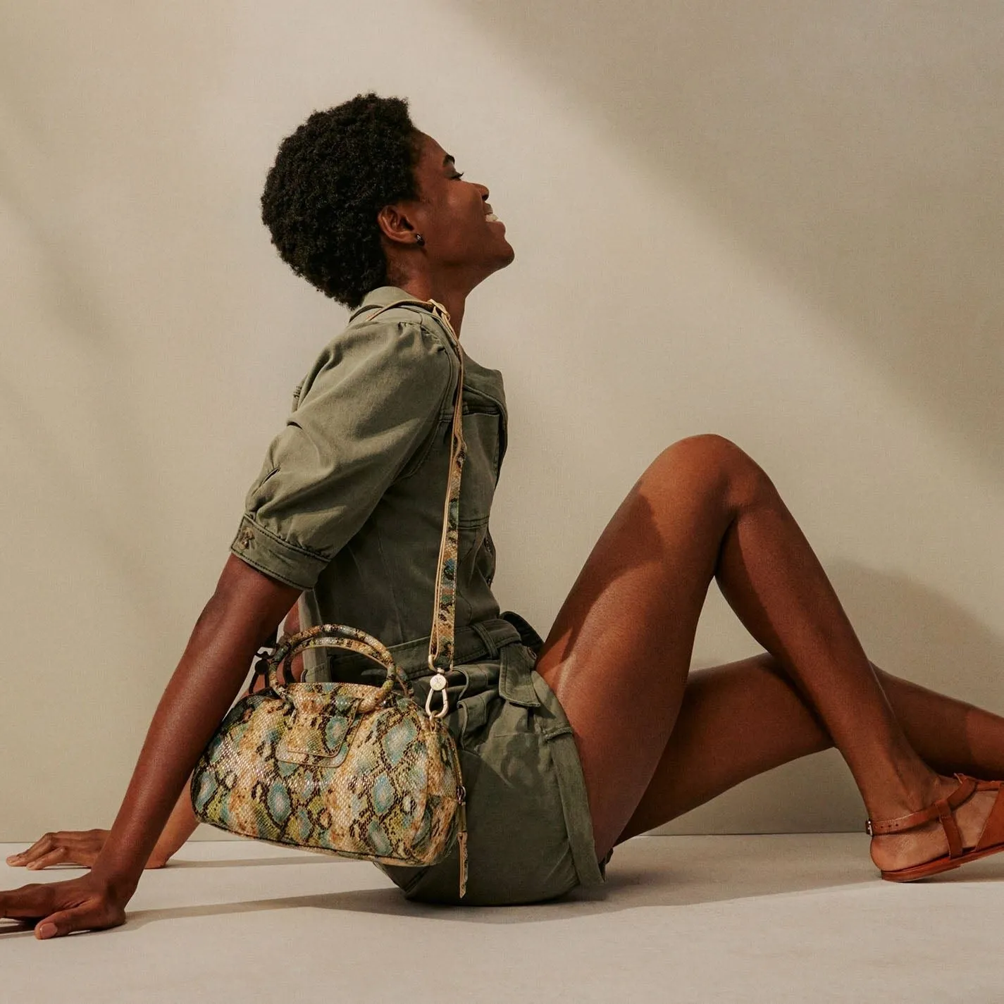Hobo Sheila Small Satchel - Garden Snake