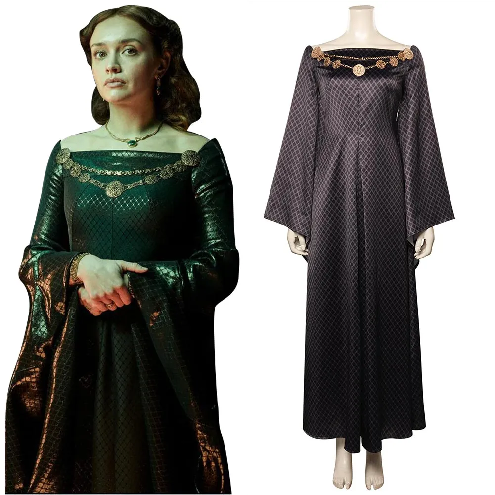 House of the Dragon Alicent Hightower Cosplay Costume Dress Outfits Halloween Carnival Suit
