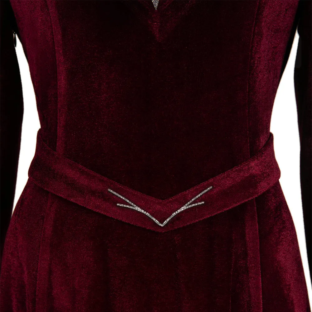 House of the Dragon Rhaenyra Targaryen Dark Red Dress Cosplay Costume Outfits Halloween Carnival Suit