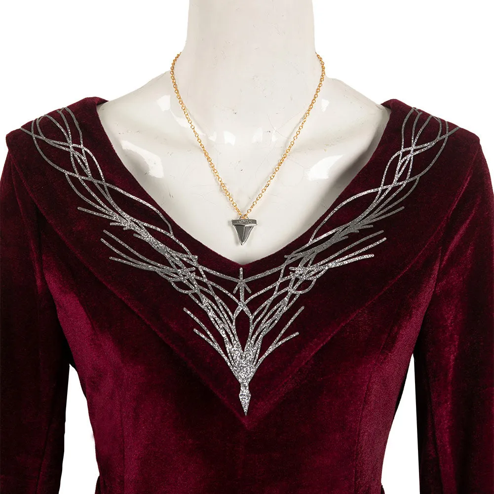 House of the Dragon Rhaenyra Targaryen Dark Red Dress Cosplay Costume Outfits Halloween Carnival Suit